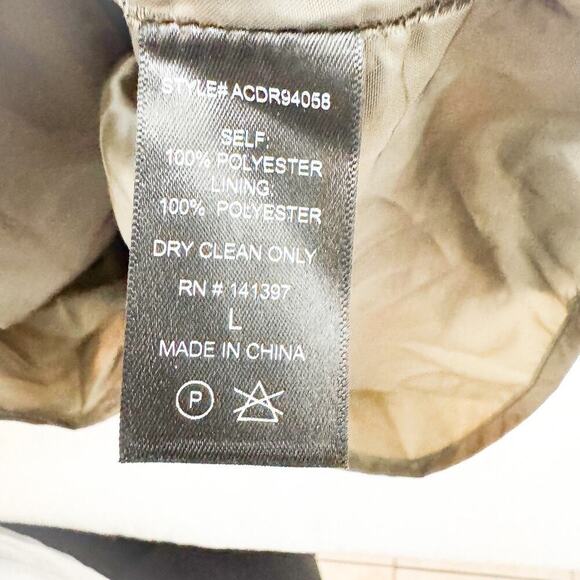 ASTR Velvet Olive Green Sleeveless Faux Suede V-Neck Dress Size L - Picture 6 of 7